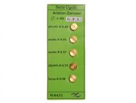 Набор жиклеров Ariston-Zanussi на балонный газ (D=0.40mm, D=0.55mm, D=0.55mm, D=0.75mm, D=0.90mm)